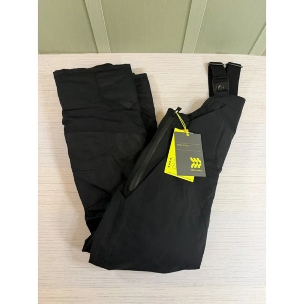 All in Motion Kids Snow Sport Waterproof Snow Bib Black 3M Thinsulate S 6/7